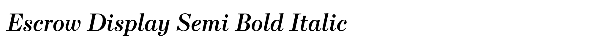 Escrow Display Semi Bold Italic image